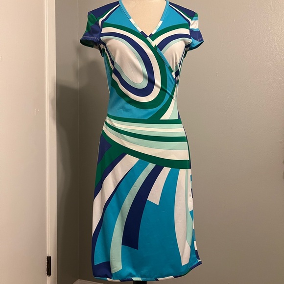 JB by Julie Brown Dresses & Skirts - JB by Julie Brown Vibrant Blue and Green Midi Dress
